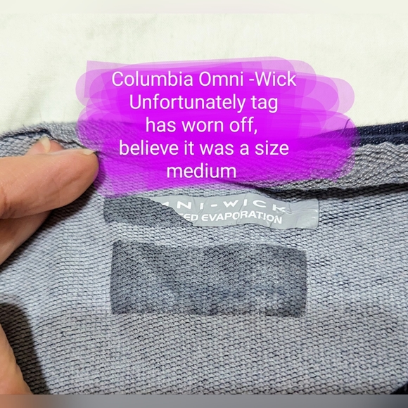 Columbia men's pullover, EUC, size med, navy colour - Picture 6 of 11